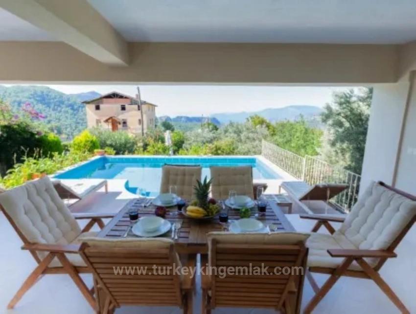Villa For Sale In Dalyan Gökbel With View Of Iztuzu Beach